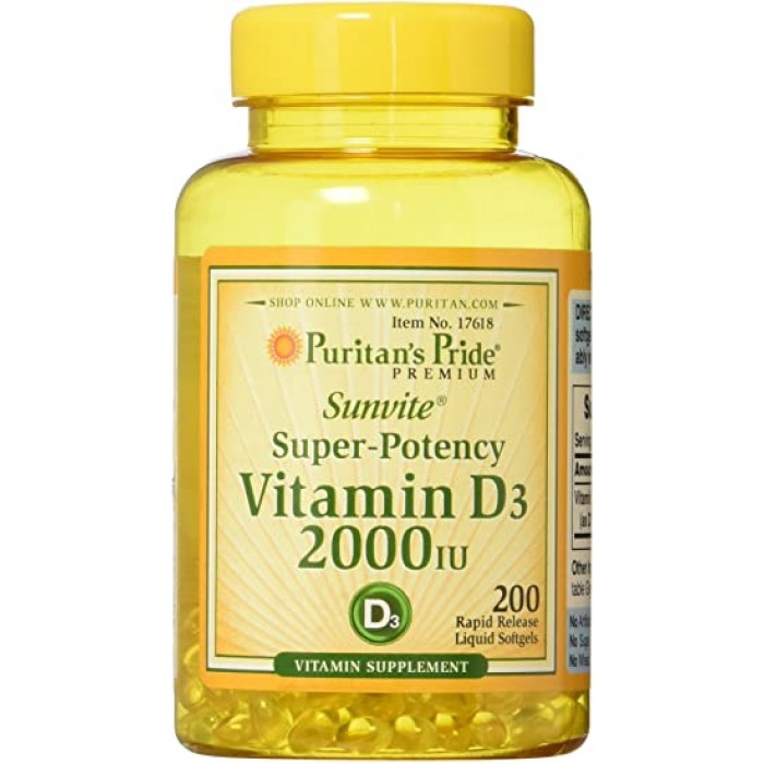 Puritan's Pride - Vitamin D3 2000IU / 200 softgels​